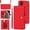 Red, variant on Allytechgroup Wallet Case for iPhone XR with Credit Card Slot, RFID Blocking PU Leather Case with Lanyard & Shoulder Strap & Kickstand Shockproof Bumper for Women Men, Black