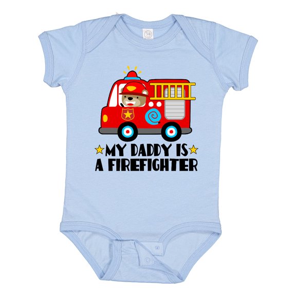 Inktastic Fireman Daddy is a Firefighter Boys or Girls Baby Bodysuit