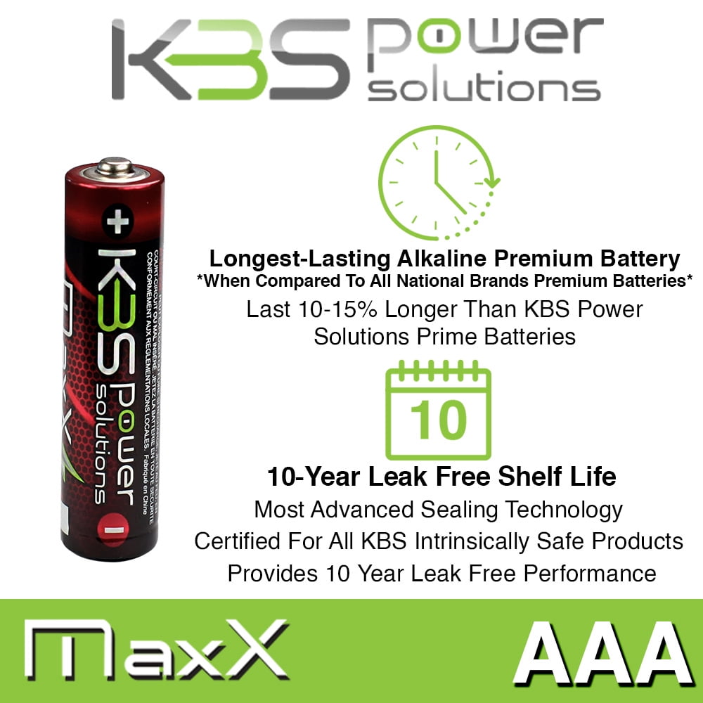 KBS Power Solutions Maxx Peak Alkaline AAA Batteries 480 Pack, 1.5 Volts