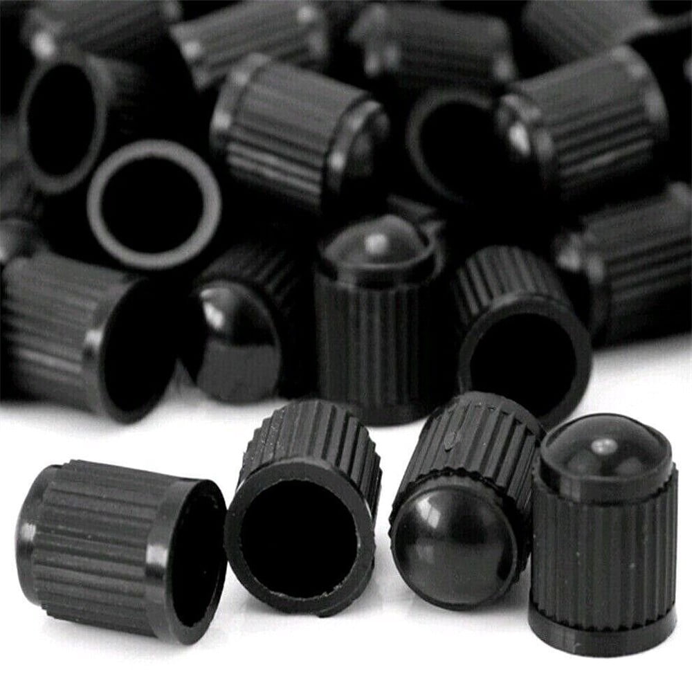1000x Plastic Tire Valve Air Dust Cover Stem Caps BLACK-Wheel Car Truck SUV Bike
