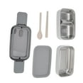 thumbnail image 3 of Bento Box Lunch Container Stainless Steel With Chopsticks Spoon Double Layers For Adult Work, 3 of 8