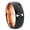 Black And Rose Gold, variant on Ladybug Heart Concave Black Tungsten Men Ring 10MM