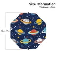 thumbnail image 2 of Honeii Planets and Stars print Leather Coaster Set of 4, ideal for safeguarding your furniture from drinks spills and effortless cleanup-Octagon, 2 of 6