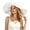 White, variant on Summer Wide Brim Sun Hat Fashionable Bow Beach Outdoor Travel Hat with Ponytail Hole