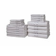 thumbnail image 5 of Dewall Maisons Light Grey 18-Piece Towel Set, Soft & Absorbent Cotton - Ideal For Everyday Use - Includes 4 Bath Towels, 6 Hand Towels, 8 Washcloths - Stylish Bathroom Essentials, 5 of 15