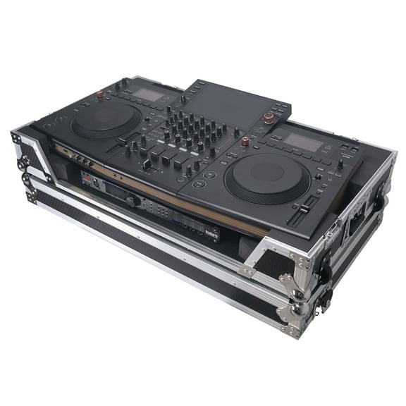 ATA Flight Style Road Case For Opus Quad DJ Controller with 1U Rack Space and Wheels