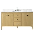 thumbnail image 4 of Vanity Art 60" Bathroom Vanity with Sink, Freestanding Storage Cabinet with Engineered Marble Top, Flip Down Tray, Drawer, and Shelve, 4 of 7