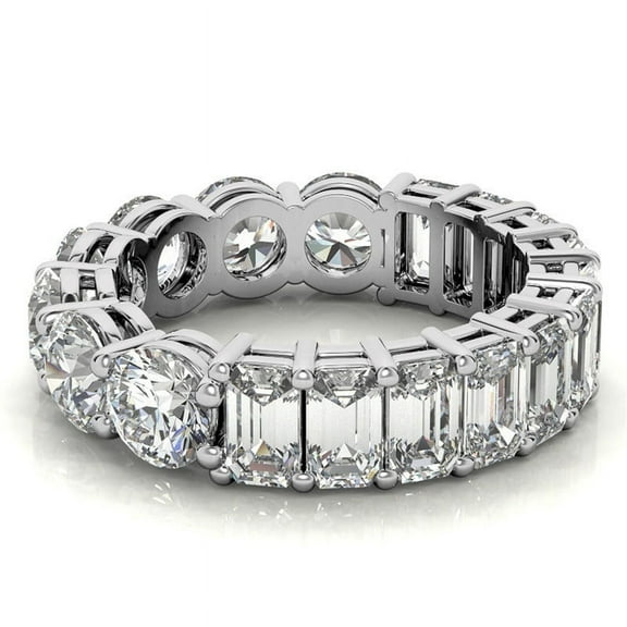 Sterling Silver Ring, White Gold Plated, Double-Row Ring For Women