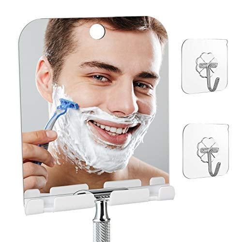 Fogless Shower Mirror, Anti Fog With Shaver holder square Bathroom