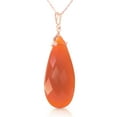 thumbnail image 2 of Galaxy Gold 14K Rose Gold Reddish Orange Chalcedony Briolette Necklace - Energy & Devotion - 16" to 24" - Fine Jewelry for Women, 2 of 3