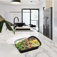 38 oz Plastic Meal Prep Food Containers With Lids Microwavable Reusable
