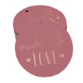 thumbnail image 1 of Inkdotpot 100 Pack Real Rose Gold Foil Paper Tags Made With Love Text Favor Hang Tags, 1 of 1