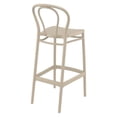 thumbnail image 2 of Compamia Victor Contemporary Resin Indoor Outdoor Bar Stool - Set of 1, Taupe, 2 of 5