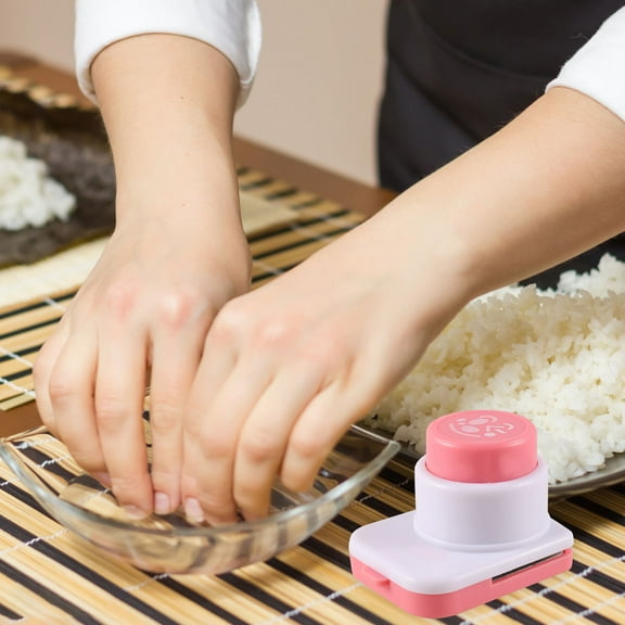 Tineasur Pink Bento Decorating Mold Made of PP Material for Quick and Fun Rice Ball DIY