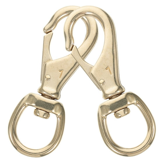 HOMEMAXS  2 Pcs Claw Clamp Keychain Brass Universal Hook Buckle