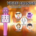 thumbnail image 4 of Regalos de cumpleaños para niñas de 6 a 15 años, micrófono de Karaoke inalámbrico bluetooth, recuerdo de fiesta para adolescentes, niños y niñas, juguetes de 4 a 12 años, 4 of 4
