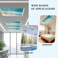 thumbnail image 6 of 2 Pack Abstract Waves Fluorescent Light Covers for Ceiling Lights Blue Retro Oil Painting Style Hand-painted Magnetic Ceiling Light Covers Overhead Light Filters for Office Classroom Home, 6 of 9