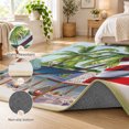 Puerto Rican Rug Designs Puerto Rico Runner Rug 2.6'x10', Flag Frog Red White Stripes Beach Palm ...