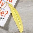 thumbnail image 3 of sunsanly Chinese Style Bookmark Feather Shape Metal Electroplated Bookmark with Tassel Decorative Book Mark Student Supplies, 3 of 7