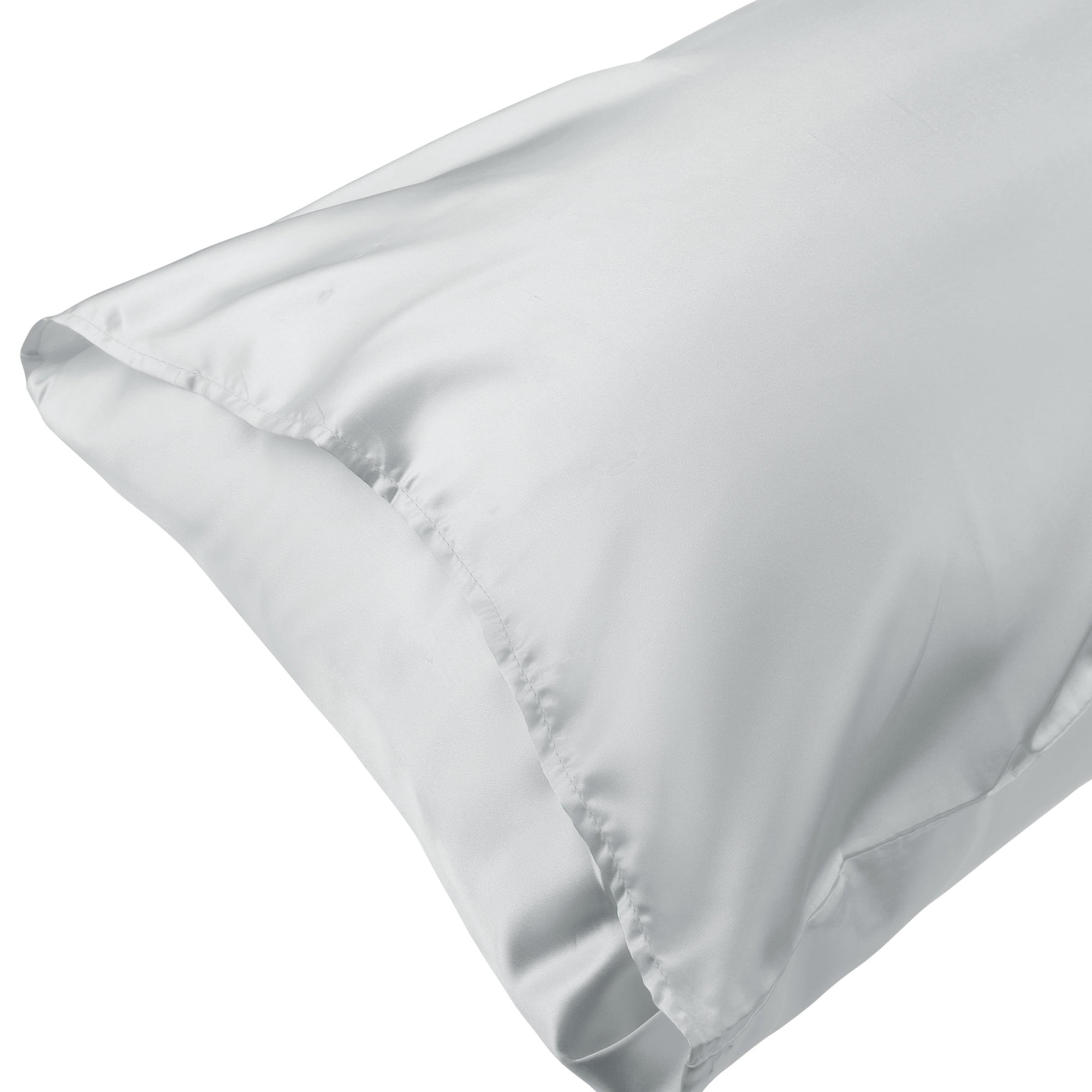 Unique Bargains Soft and Durable Envelope Closure Satin Pillowcase (2 Count) Silver Queen