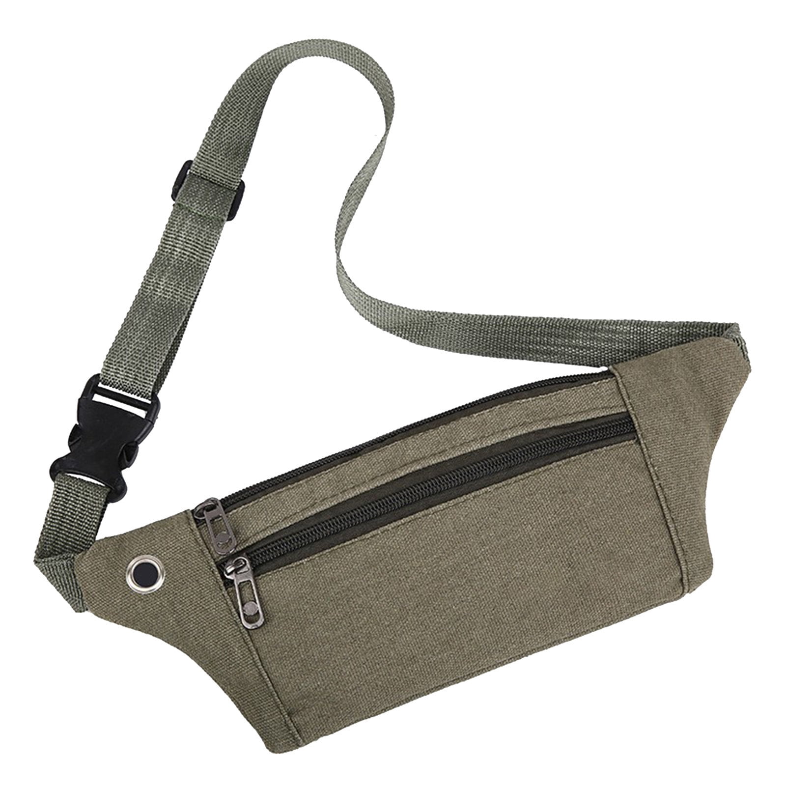 Lolmot Fanny Pack For Men Women Travel Wallet Bag For Cell Phone Belt Bag Crossbody Bag With Headphone Hole For Travel Walking Running Hiking