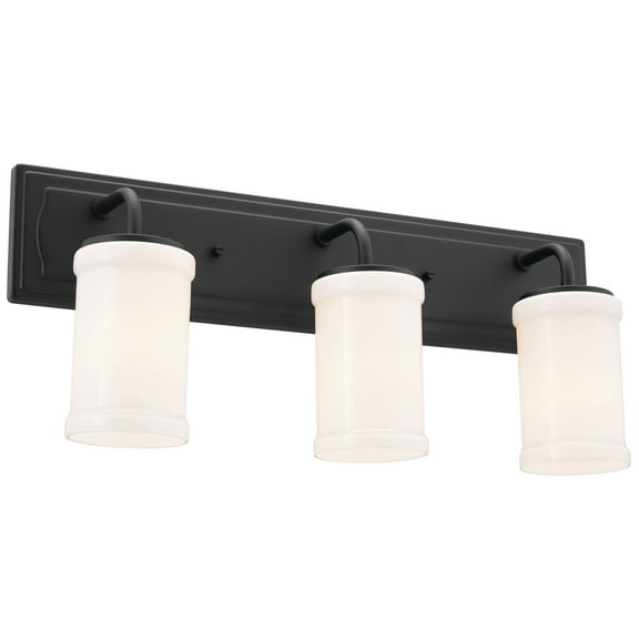 Kichler Vetivene 24" Wide 3-Light Textured Black Vanity Bath Light