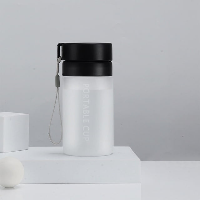 Botella De Agua Deportiva, Vaso Portátil, Diseño a Prueba De Fugas, Infusor De Té Incluido, Para Actividades Al Aire Libre E Hidratación Diaria, Color Negro