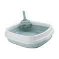 thumbnail image 6 of Bvdfgk Anti Splashing Cat Litter Box with Surrounded Top Cover Tray Sand Box Detachable Blue Medium, 6 of 9