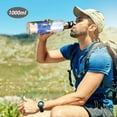 thumbnail image 6 of Yayeee 20oz Insulated Water Bottle Double Wall Stainless Steel with Flip Straw Lid, Green Seaside, 6 of 7