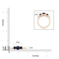 thumbnail image 4 of ANGARA Natural Vintage Style Three Stone Sapphire Wedding Band in 14K Rose Gold for Women (Size-5mm) | September Birthstone, Birthday, Anniversary, Jewelry Gift for Women | Natural Blue Sapphire Ring, 4 of 8