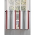 thumbnail image 3 of Tier Curtains 45 Inches Long, Red Grey Window Treatment Curtain Drapes, Gray Farmhouse Modern Rustic Small Curtain Drapes for Bathroom Laundry Room, 27.5"x45", 2 Panels, 3 of 7
