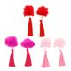 thumbnail image 1 of 3 pares de pinzas para el pelo con borlas, lazos y bolas peludas de estilo chino para niñas, 1 of 5