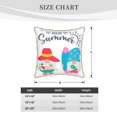 thumbnail image 4 of Xecao Gnomes Summer Print Soft Velvet Decorative Throw Pillow Covers, Square Cushion Cases for Bed, Sofa, Living Room, Car, and Indoor Outdoor Use-16"x16", 4 of 8