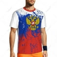 thumbnail image 5 of Exclusive design Russia Flag Grain 3D Printed Men For Running Bike Soccer Tennis Fitness Sports tshirt Mesh Fans Short T-shirt, 5 of 13