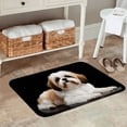 thumbnail image 2 of FJPT Non Slip Flannel Polyester Floor Mat With Shih Tzu Dog Design For Bathroom Kitchen Bedroom Decor 31.5x19.7 inch, 2 of 5