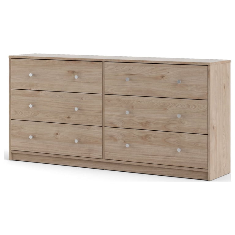 Studio 6 Drawer Double Dresser, Jackson-Hickory for Adult Bedroom
