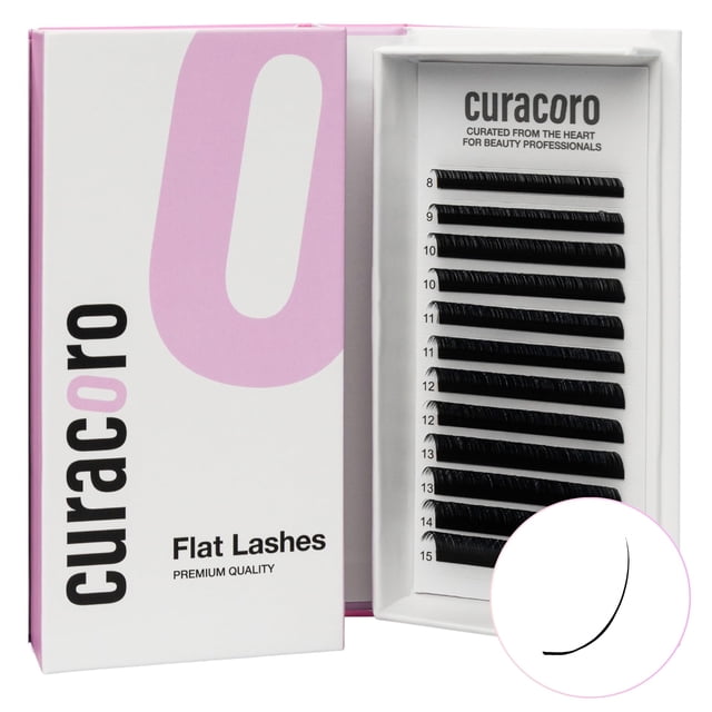 Extensión de pestañas planas Curacoro Eclipse 8-15 mm Black Mink