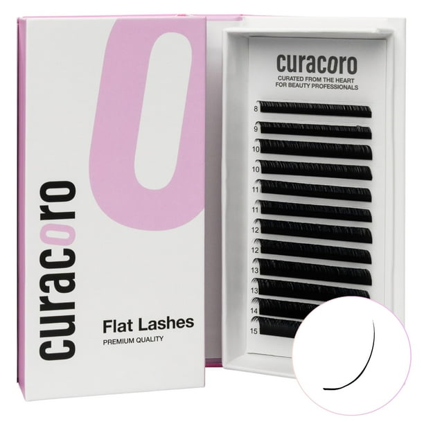 Extensión de pestañas planas Curacoro Eclipse 8-15 mm Black Mink