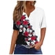 thumbnail image 1 of Camisetas Casuales de Mujer con Cuello en V Camiseta de Color Sólido, Manga Corta Casual Top para el Uso Diario, 1 of 4