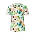 thumbnail image 5 of Wukai Floral Vintage Print Men's Short-Sleeved Mesh T-Shirt,Quick-Dry Short Sleeve Workout T-Shirt-Small, 5 of 8