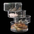 thumbnail image 2 of Jewelry Organizer Case 360 Degree Round Rotating Jewelry Storage Box Necklace Bracelet Ring Earring Display Tray Holder, 2 of 7