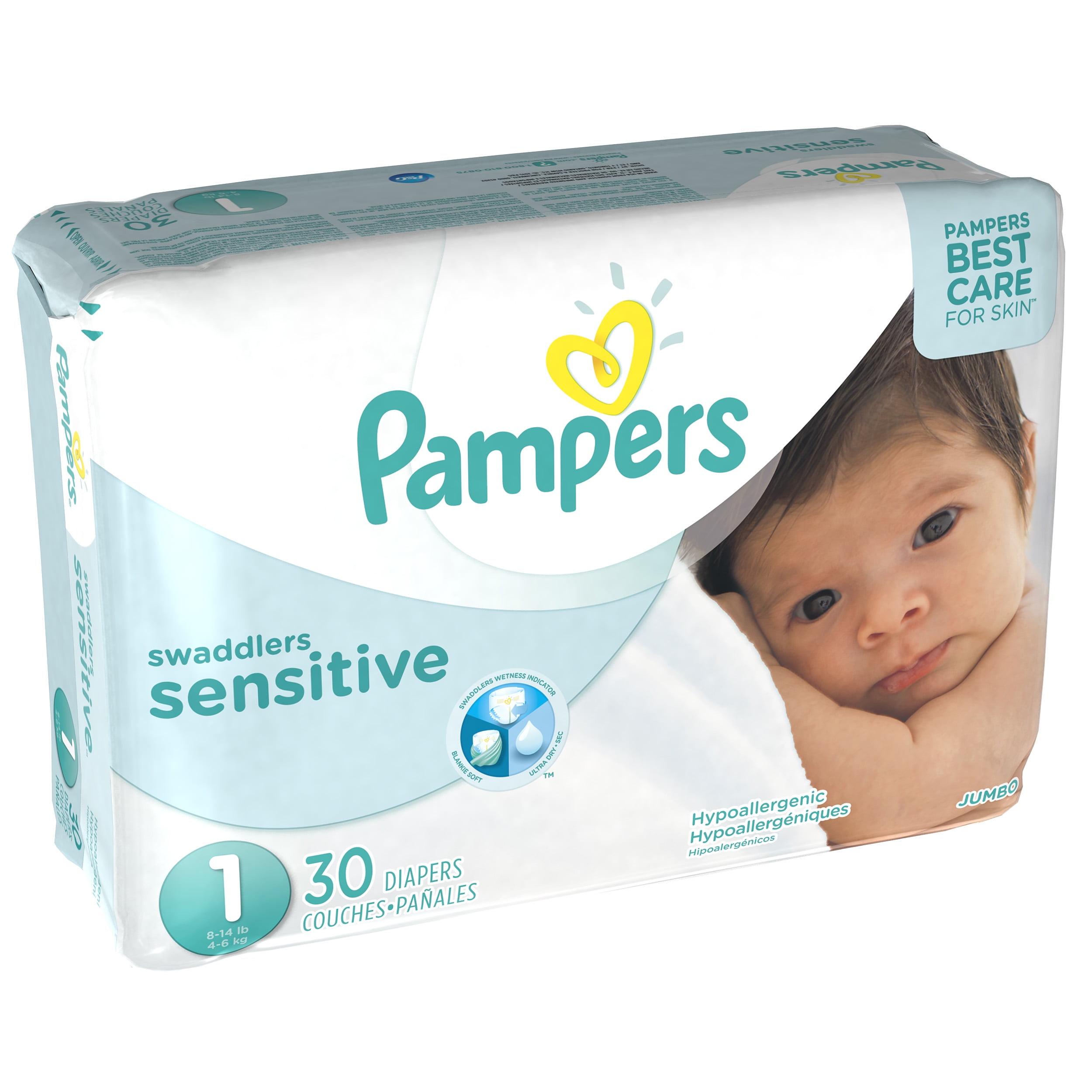 Pampers sensitive hotsell diapers size 1