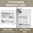 thumbnail image 6 of Christopher Knight Home 30" Bathroom Vanity with Ceramic Sink, Multifunctional Storage, Soft Close Door, White, 6 of 13