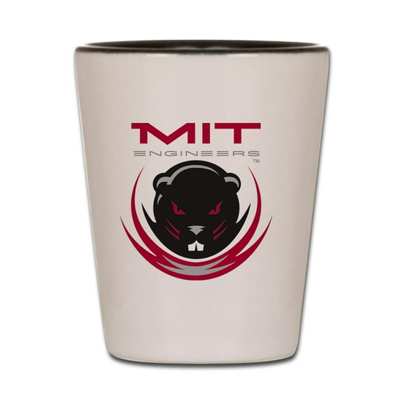 CafePress - Mit_Logo - White/Black Shot Glass, Unique and Funny Shot Glass