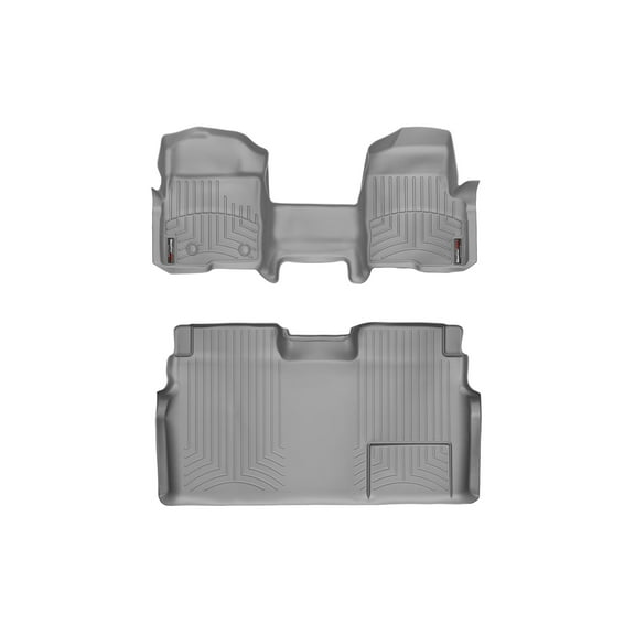 WeatherTech Custom Fit FloorLiners compatible with 2011-2011 Ford F-150 - 1st Row Over-The-Hump & 2nd Row, Grey