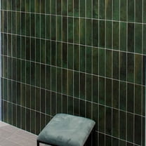 The Tile Life Havasupai Falls 3" x 10" Verde Glossy Ceramic Subway Wall Tile 50-Piece