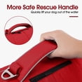 thumbnail image 7 of IDOMIK Dog Life Jacket with Reflective Strips, Adjustable Swimming Vest High Flotation Pet Lifesaver for Medium Dogs, Red, M, 7 of 7