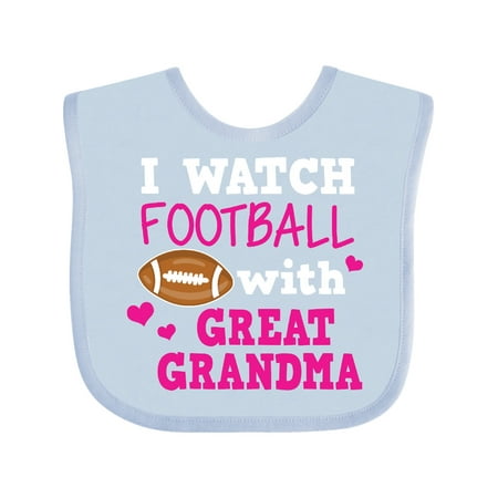 

Inktastic I Watch Football with My Great Grandma Gift Baby Girl Bib