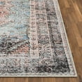 thumbnail image 5 of Well Woven Lotus Menda Light Blue Vintage Bohemian Meallion Oriental 7'10" x 9'10" Machine Washable Flat-Weave Area Rug, 5 of 8