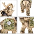 thumbnail image 3 of Estatua de elefante de Feng Shui con símbolo de la suerte para decoración del hogar y la oficina, mano de obra exquisita con base antideslizante, material de resina que muestra una forma de animal, 3 of 5